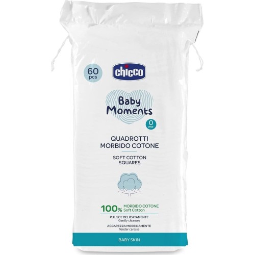 Chicco μαντηλάκια baby moments από μαλακό βαμβάκι 60τμχ L60-10609-00 8058664138722
