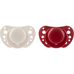 Chicco Air Physioforma Beige Pacifiers - Bordeaux for 6-16 Months 2pcs C20-75087-91 8058664176748