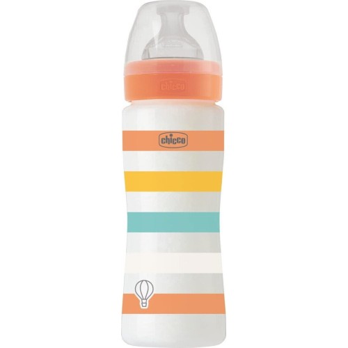 Chicco Plastic Well Being Plastic Bottom of Yellow 330ml for 4+ Months A60-28637-31 8058664166268