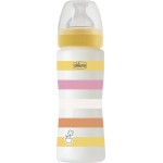 Chicco Well Being Plastic Bottle of Pink 330ml for 4+ Months A60-28637-11 8058664166244