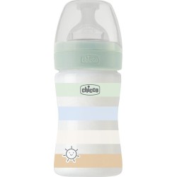 Chicco Well Being Plastic Bottle Against Colic Blue 150ml for 0+ Months A60-28611-21 8058664166206