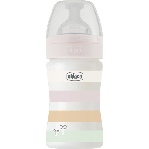 Chicco πλαστικό μπιμπερό well being κατά των κολικών ροζ 150ml για 0+ μηνών A60-28611-11 8058664166190