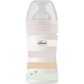 Chicco πλαστικό μπιμπερό well being κατά των κολικών ροζ 150ml για 0+ μηνών A60-28611-11 8058664166190