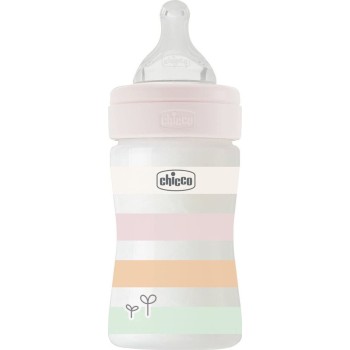 Chicco πλαστικό μπιμπερό well being κατά των κολικών ροζ 150ml για 0+ μηνών A60-28611-11 8058664166190