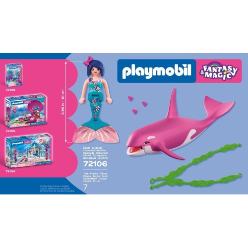 Playmobil Orca With Mermaid 72106 4008789721068