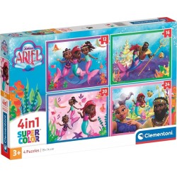 Clementoni Children's Puzzle 4 in 1 - Ariel 1200-21533 8005125215331