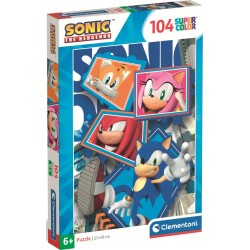 Clementoni παιδικό παζλ  104 κομμάτια - sonic ο σκαντζόχοιρος 1200-25038 8005125250387