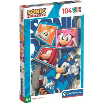 Clementoni Children's Puzzle 104 Pieces - Sonic the Hedgehog 1200-25038 8005125250387