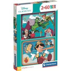 Clementoni παιδικό παζλ  2 x 60 κομμάτια - οι ήρωες της disney 1200-24823 8005125248230