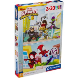 Clementoni 2 x 20 Piece Puzzle - Spidey and his Friends 1200-24794 8005125247943