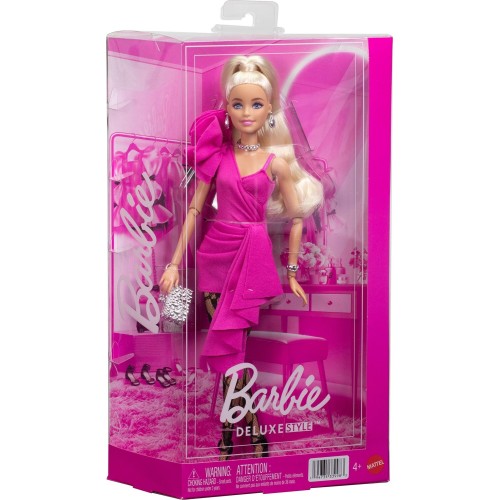 Mattel barbie deluxe style - φουξια βραδινο φόρεμα JJN73 194735339983