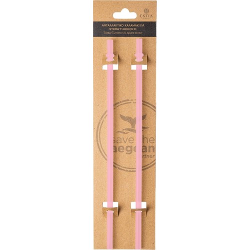 Estia Spare Straws Straw Tumbler XL 1200ml Blossom Rose 2 PCS 01-32814 5207158032814