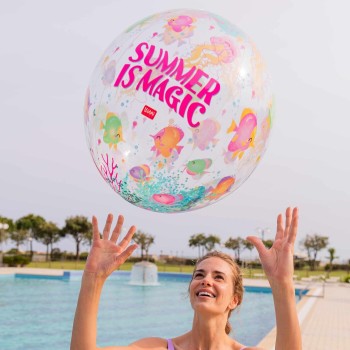 Legami Summer is Magic Inflatable Beach Ball - Glitter Beach Ball summer is magic BB0013 8052694122355