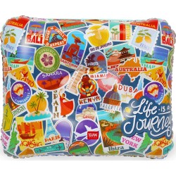 φουσκωτό μαξιλάρι θαλάσσης Legami inflatable pillow - Travel Stickers 37x30cm IP0018 8052694122430