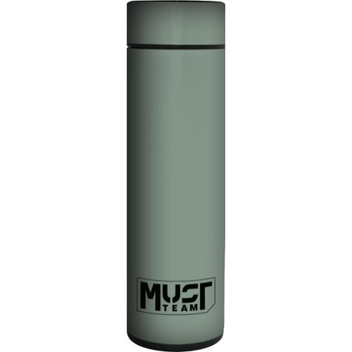 Diakakis imports Θερμός Ανοξείδωτο Must Team Χακί 500 ml με LED ένδειξη θερμοκρασίας 000587479 5205698821820