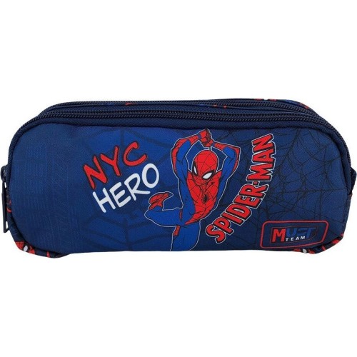 Diakakis imports School Barrel Pencil Case Spider- Man Nyc Hero Must Team 2 Zippers 000508818 5205698825743