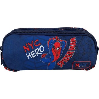 Diakakis imports School Barrel Pencil Case Spider- Man Nyc Hero Must Team 2 Zippers 000508818 5205698825743