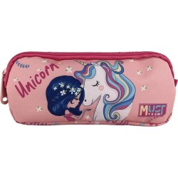Diakakis imports Σχολική κασετίνα βαρελάκι Must Team Girl - Unicorn 2 θήκες 000587220 5205698807978