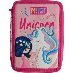 Diakakis imports Σχολική Κασετίνα Διπλή Γεμάτη Must Team Girl - Unicorn 000587250 5205698808449