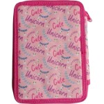 Diakakis imports School Pencil Case Double Filled Must Team Girl - Unicorn 000587250 5205698808449