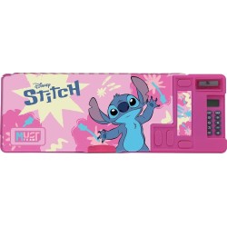 Diakakis imports Κασετίνα Disney Stitch Pink Flowers Must Team με Μαγνητικό Κούμπωμα 26x9x3,2 εκ. 000565963 5205698825064