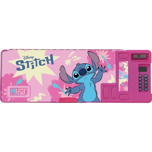 Diakakis imports Pencil Case Disney Stitch Pink Flowers Must Team With Magnetic Closure 26x9x3,2 Cm 000565963 5205698825064
