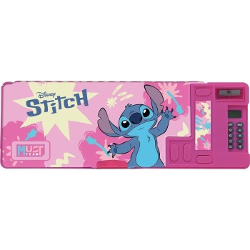 Diakakis imports Pencil Case Disney Stitch Pink Flowers Must Team With Magnetic Closure 26x9x3,2 Cm 000565963 5205698825064