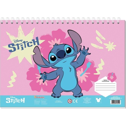 Diakakis imports Painting Block 23x33cm 40 sheets Self-stencil- 2 pages 2 sheets Lilo and Stitch 1 000565857 5205698816949