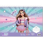 Diakakis imports Must Team Fashion Girl - Unicorn με αυτοκ-στενσιλ- 2 Σελ Χρωμ. 2 Σχέδια 000587406 5205698815959