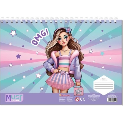 Diakakis imports Must Team Fashion Girl - Unicorn με αυτοκ-στενσιλ- 2 Σελ Χρωμ. 2 Σχέδια 000587406 5205698815959