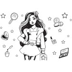 Diakakis imports Must Team Fashion Girl - Unicorn με αυτοκ-στενσιλ- 2 Σελ Χρωμ. 2 Σχέδια 000587406 5205698815959