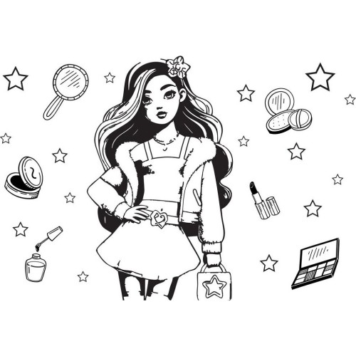 Diakakis imports Must Team Fashion Girl - Unicorn με αυτοκ-στενσιλ- 2 Σελ Χρωμ. 2 Σχέδια 000587406 5205698815959