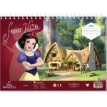 Diakakis imports Princess Drawing Block 23x33 40 sheets Auto-stencil- 2 pg RH 2SH Snow White-Cinderella 000564991 5205698748462