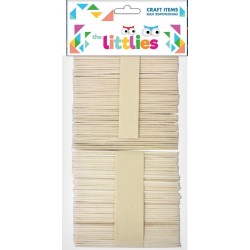 Diakakis imports Wood Pop Sticks 114mm 100tem The Littlies 000646519 5205698428128