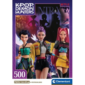 Clementoni Children's Puzzle High Quality K-pop Demon Hunters Compact box 500 pcs 1220-35626 8005125356263