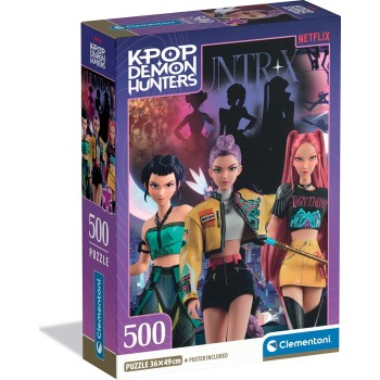 Clementoni παιδικό παζλ high quality k-pop demon hunters compact box 500 τμχ 1220-35626 8005125356263