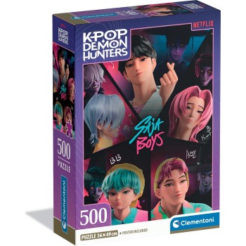 Clementoni Children's Puzzle High Quality K-pop Demon Hunters Compact box 500 pcs 1220-35625 8005125356256