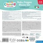Clementoni clemmy σετ 10 μαλακά τουβλάκια and φιγουράκι δρακουλάκι για 6+ μηνών 1033-17980 8005125179800