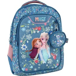 Diakakis imports Σχολική Τσάντα Πλάτης Δημοτικού Disney Frozen Blue Must Team 3 Θήκες 000565775 5205698806490