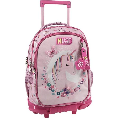 Diakakis imports Σχολική Τσάντα Τρόλεϊ Δημοτικού Must Team Pink Unicorn 3 θήκες 000587628 5205698828638