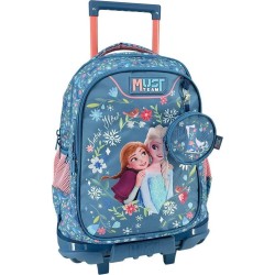 Diakakis imports School Trolley Bag Elementary Disney Frozen Blue Must Team 3 Compartments 000565977 5205698825446