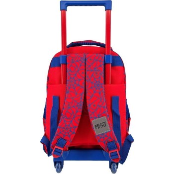 Diakakis imports School Trolley Bag Elementary Spider-man Red Must Team 3 Compartments 000508813 5205698825484