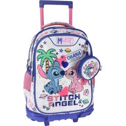 Diakakis imports Σχολική Τσάντα Τρόλεϊ Δημοτικού Disney Stitch- Angel Ohana Must Team 3 θήκες 000565979 5205698825460