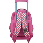 Diakakis imports School Trolley Bag Elementary Disney Stitch Pink Must Team 3 Compartments 000565972 5205698825408