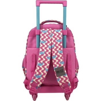 Diakakis imports School Trolley Bag Elementary Disney Stitch Pink Must Team 3 Compartments 000565972 5205698825408