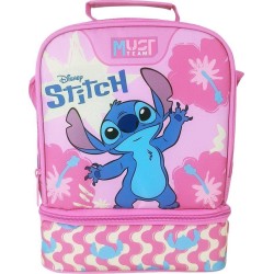 Diakakis imports Τσαντάκι Φαγητού Disney Stitch Pink Must Team Ισοθερμικό 2 Θήκες 000565974 5205698825767