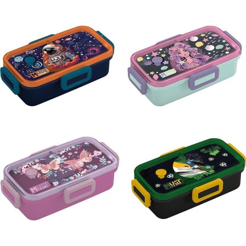 Diakakis imports Lunch Box Must Team 700ml Pp Plastic With Removable Divider 20x13x6.5 Cm 4 Designs 000587526 5205698823244