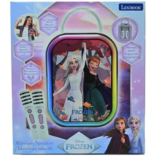 Lexibook Φορητό Ηχείο Bluetooth Karaoke Με 2 Ασύρματα Μικρόφωνα Disney Frozen 25.BTC030FZ 3380743121734