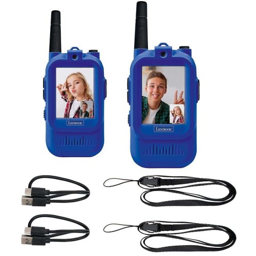 Lexibook Rechargeable Video Color Screen Walkie Talkie With 500 Meter Range 25.TWV10 3380743130224