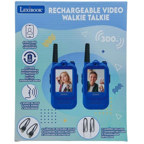 Lexibook Επαναφορτιζόμενα Walkie Talkie Με Έγχρωμη Οθόνη, Κλήση Βίντεο Και Εμβέλεια Έως 500Μ.  25.TWV10 3380743130224